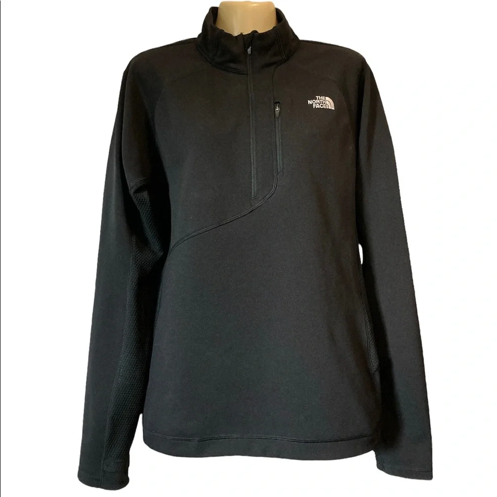 The North Face 3/4 Zip Pullover Jacket Gorpcore Sporty Athletic Unisex Black Lrg